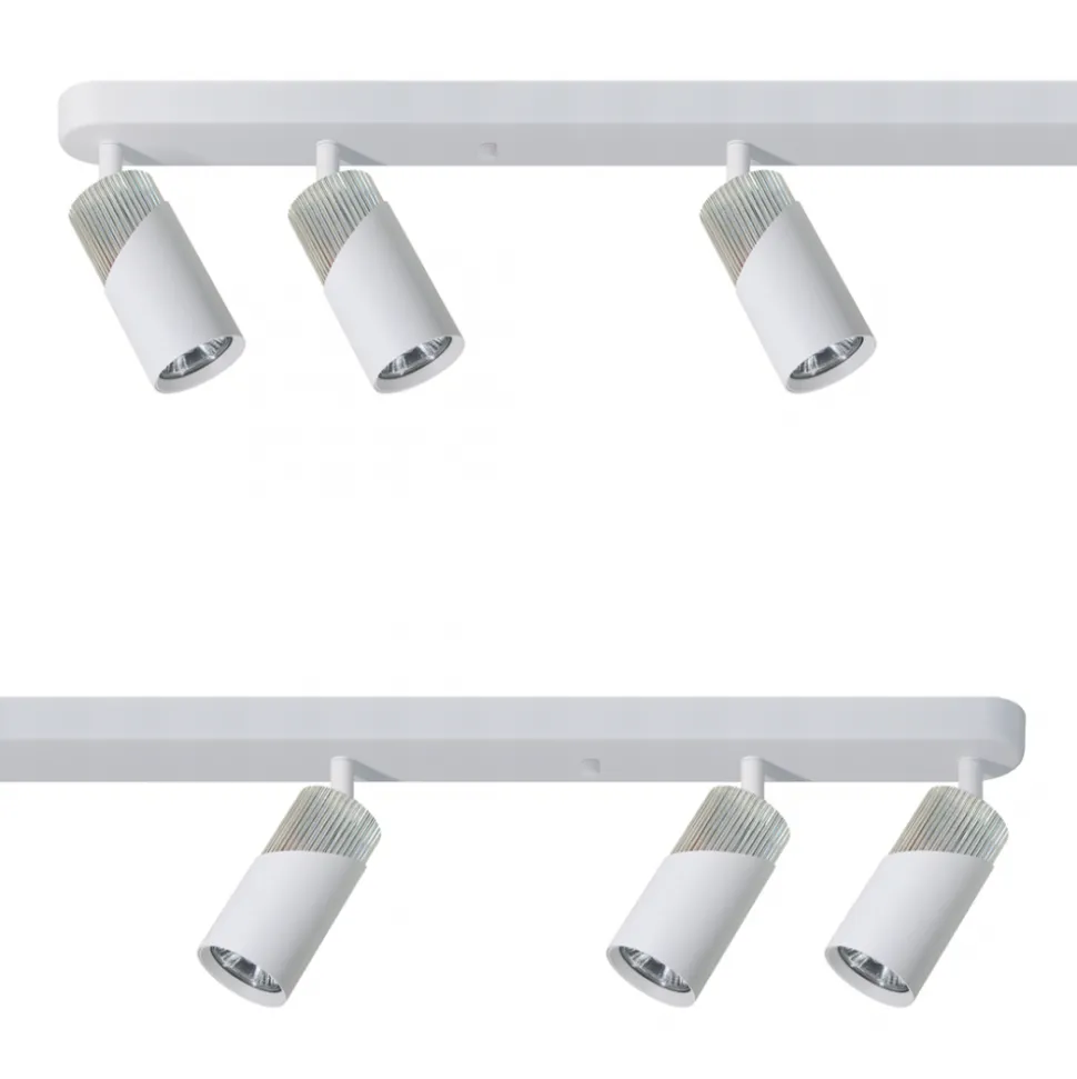 Lampa Sufitowa Spot NEO Biały Srebrny 6xGU10