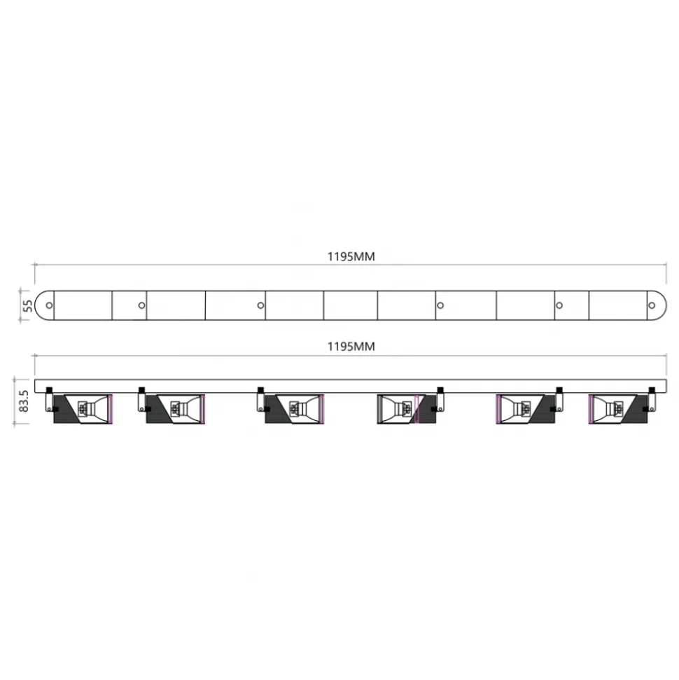 Lampa Sufitowa Spot NEO Czarny Złoty 6xGU10
