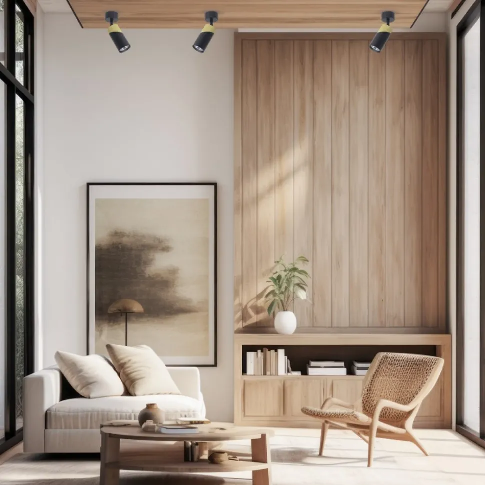 Lampa Sufitowa Spot NEO Czarny Złoty 1xGU10