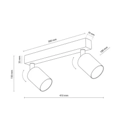 Lampa sufitowa Spot NEX biała 2xGU10