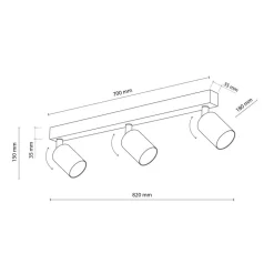 Lampa sufitowa Spot NEX biała 3xGU10