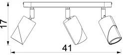 Lampa Sufitowa Spot SHIFT Beżowy Złoty 3xGU10