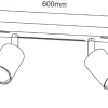 Lampa Sufitowa Spot STRIPER Czarny Złoty 4xGU10