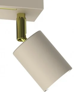 Lampa Sufitowa Spot STRIPER Beżowy Złoty 4xGU10