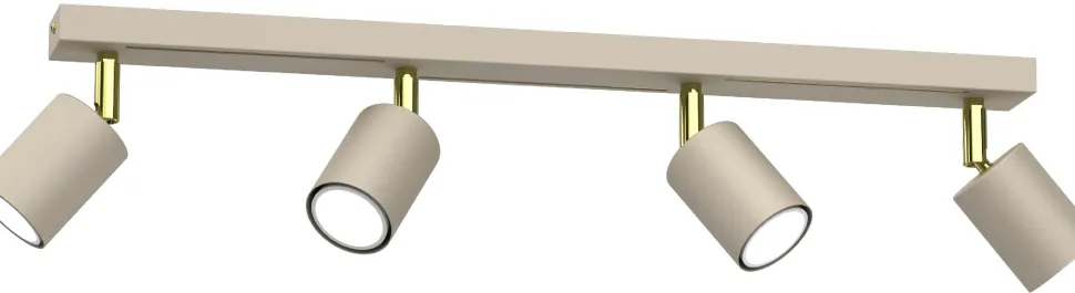 Lampa Sufitowa Spot STRIPER Beżowy Złoty 4xGU10