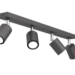 Lampa Sufitowa Spot STRIPER Szary Srebrny 4xGU10
