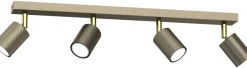 Lampa Sufitowa Spot STRIPER Złoty Szary 4xGU10