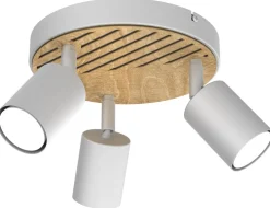 Lampa Sufitowa Spot TERRA Biały Brązowy 3xGU10 Plafon