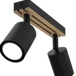 Lampa Sufitowa Spot TERRA Czarny Brązowy 2xGU10