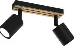 Lampa Sufitowa Spot TERRA Czarny Brązowy 2xGU10