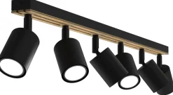 Lampa Sufitowa Spot TERRA Czarny Brązowy 6xGU10