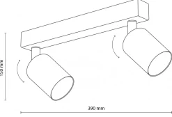 Lampa Sufitowa SPOT TOP Brązowy 2xGU10