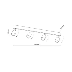 Lampa sufitowa Spot TOP biała 4xGU10