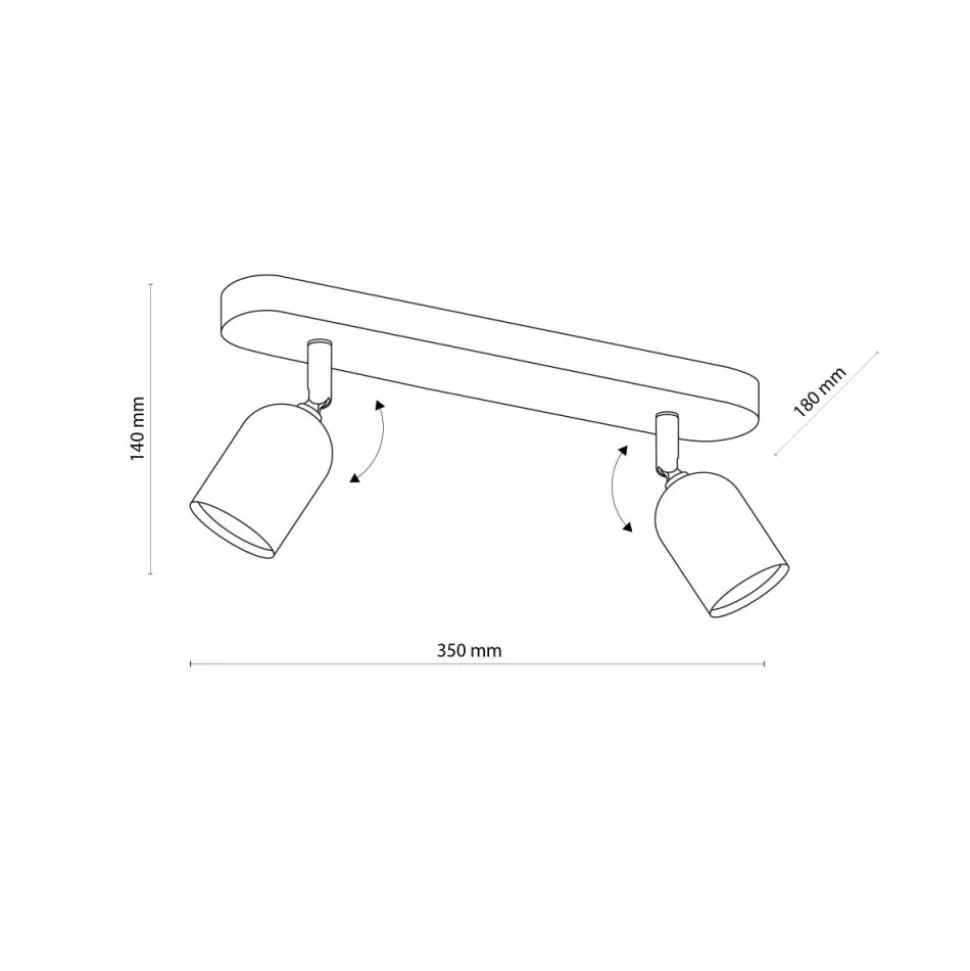 Lampa sufitowa Spot TOP biała 2xGU10