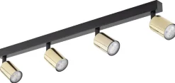 Lampa Sufitowa SPOT TOP Czarny Złoty 4xGU10