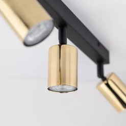 Lampa Sufitowa SPOT TOP Czarny Złoty 3xGU10