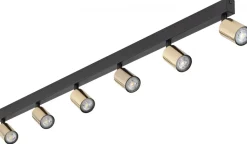 Lampa Sufitowa SPOT TOP Czarny Złoty 6xGU10