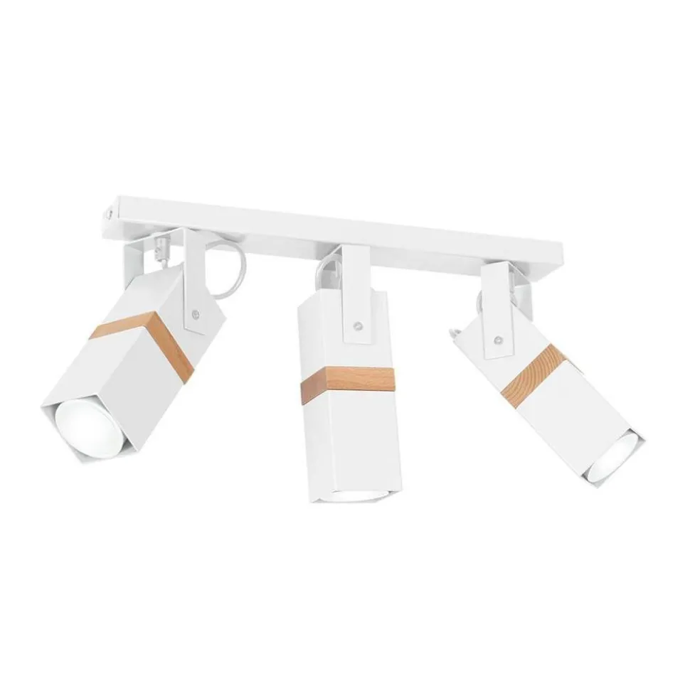Lampa sufitowa Spot VIDAR Biały Brązowy 3xGU10