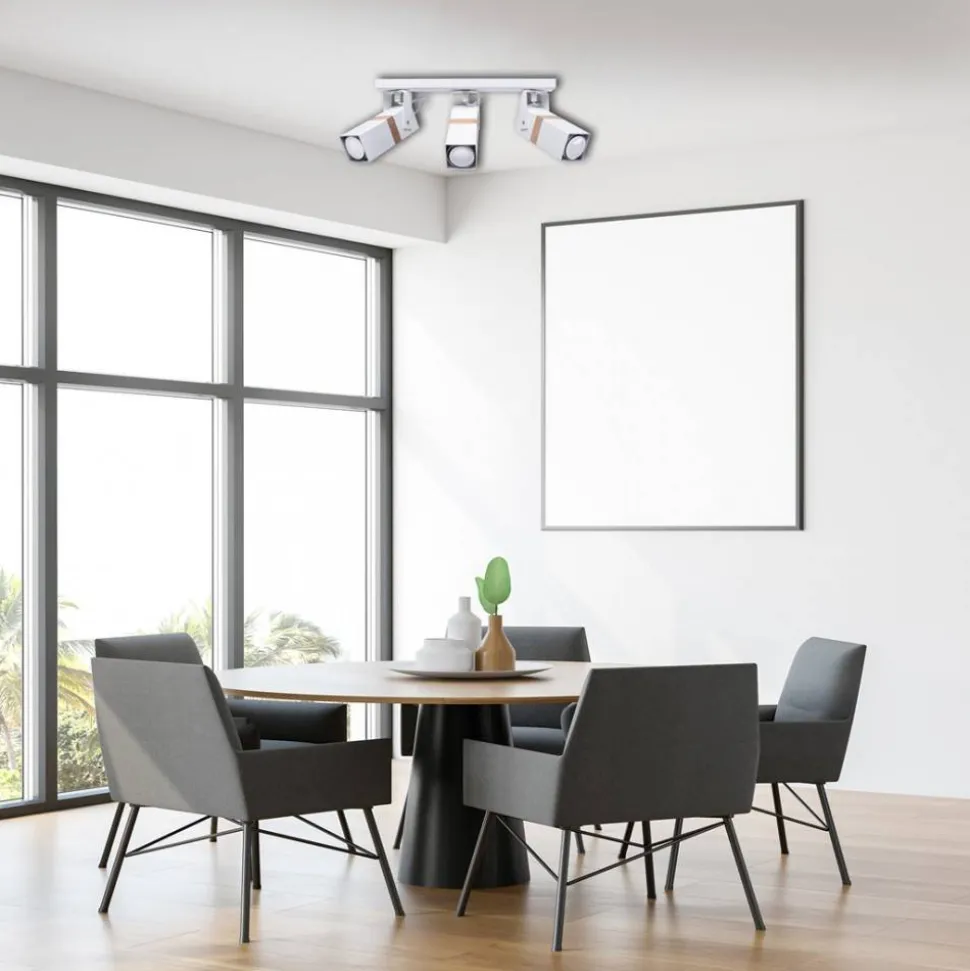 Lampa sufitowa Spot VIDAR Biały Brązowy 3xGU10