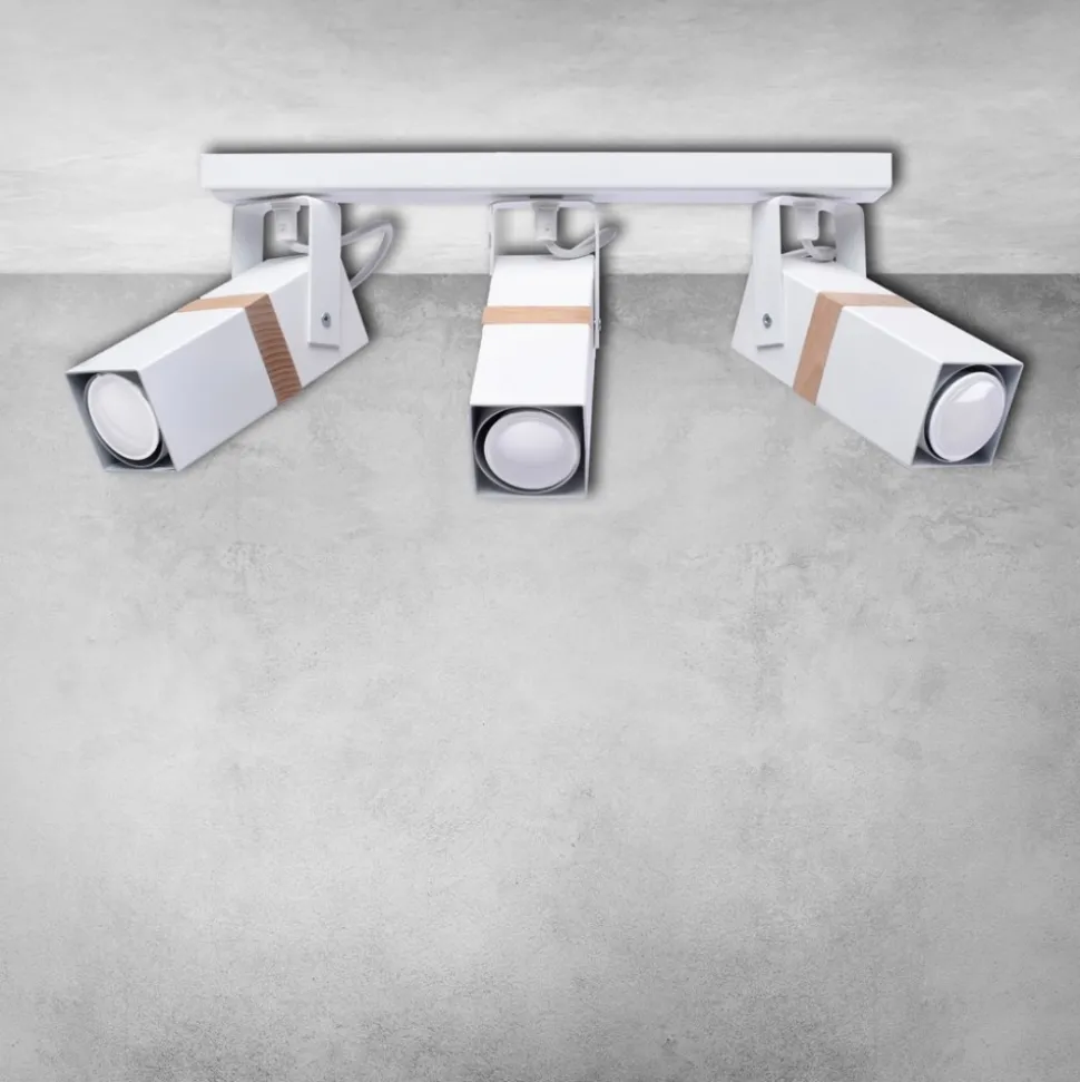 Lampa sufitowa Spot VIDAR Biały Brązowy 3xGU10
