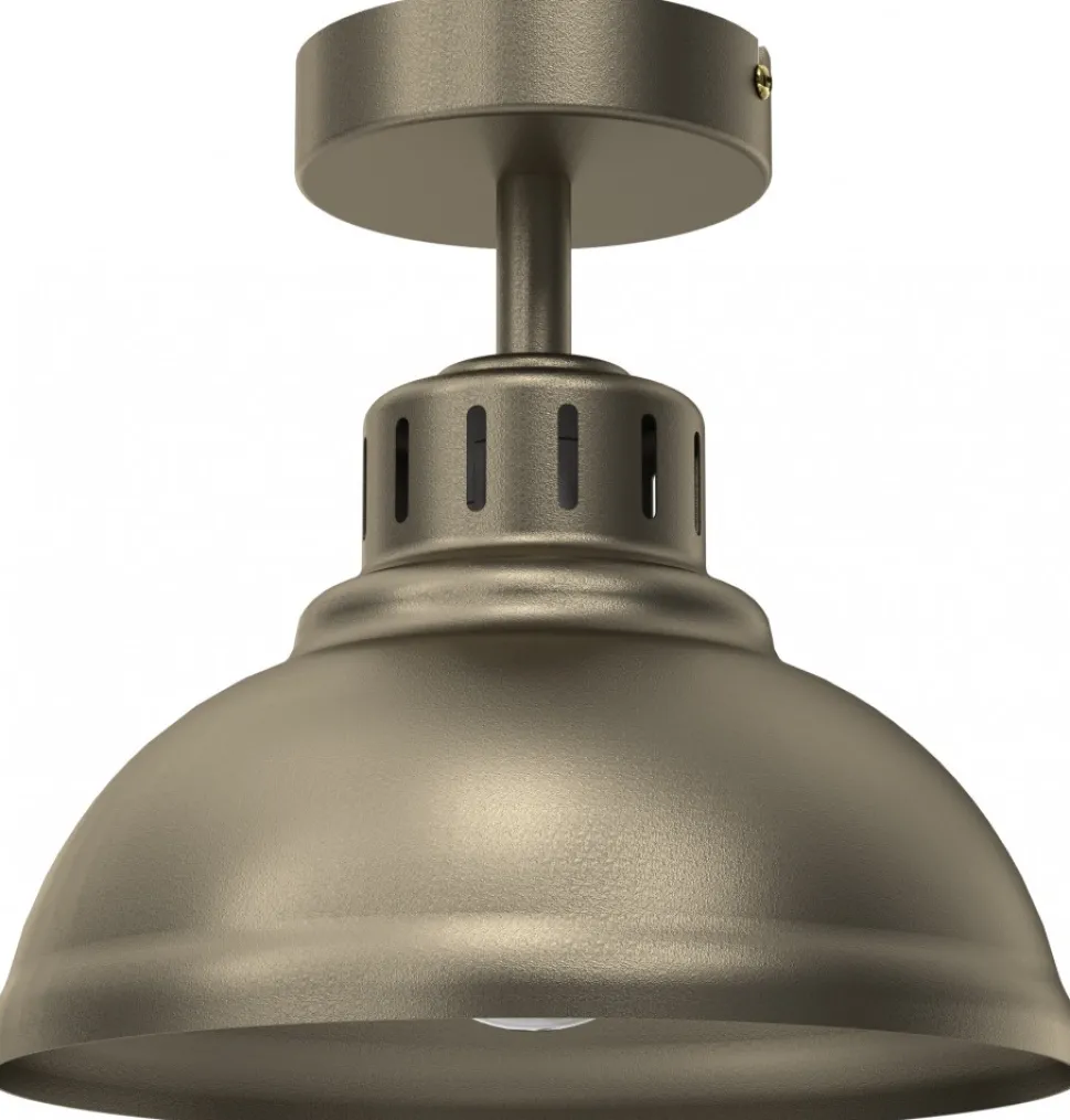 Lampa Sufitowa SVEN Złoty Szary Metalowy Klosz 1xE27