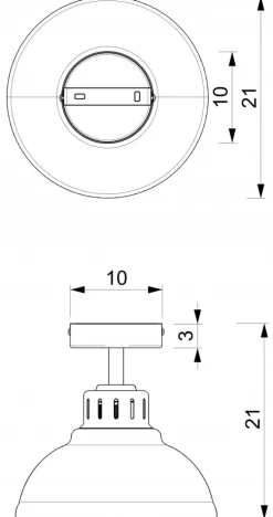 Lampa Sufitowa SVEN Złoty Szary Metalowy Klosz 1xE27