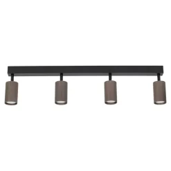 Lampa sufitowa TUNE czarna brązowa 4xGU10