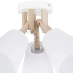 Lampa Sufitowa VAIO Brązowy Biały Abażury 5xE27