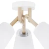 Lampa Sufitowa VAIO Brązowy Biały Abażury 3xE27