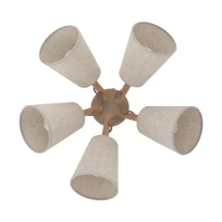 Lampa sufitowa VAIO sabia beżowy abażur len 5xE27