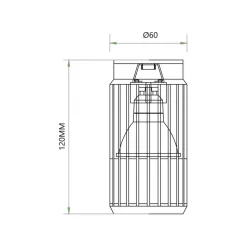 Lampa Sufitowa VERTICAL Czarny Metalowy Klosz 1xGU10 6x14cm