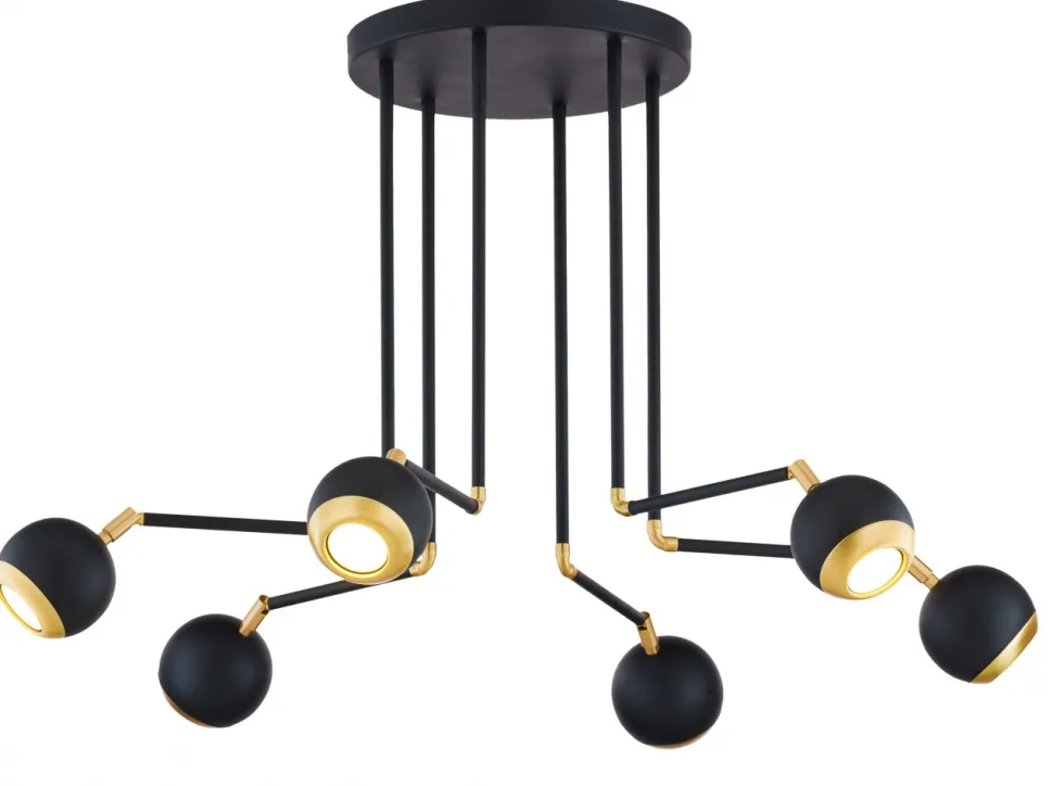 Lampa Sufitowa VILAR Czarny 6xGU10