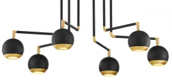 Lampa Sufitowa VILAR Czarny 6xGU10