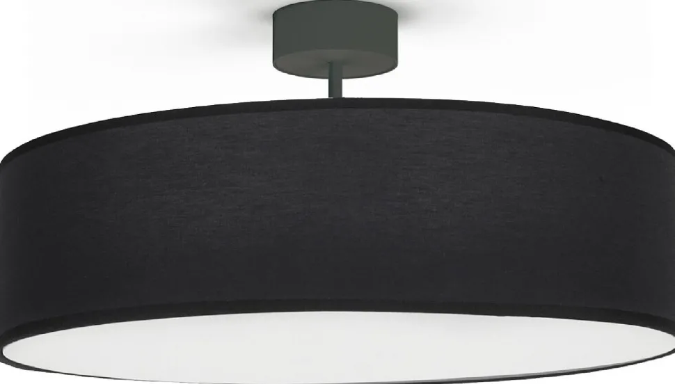 Lampa Sufitowa VIOLET Czarny Abażur 3xE27 50cm