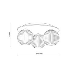 Lampa sufitowa VIRLO biały klosz 3xE14
