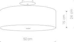 Lampa sufitowa VIVIANE plafon biały