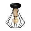 Lampa Sufitowa WILL Czarny Złoty Metalowy Klosz 1xE27 24cm
