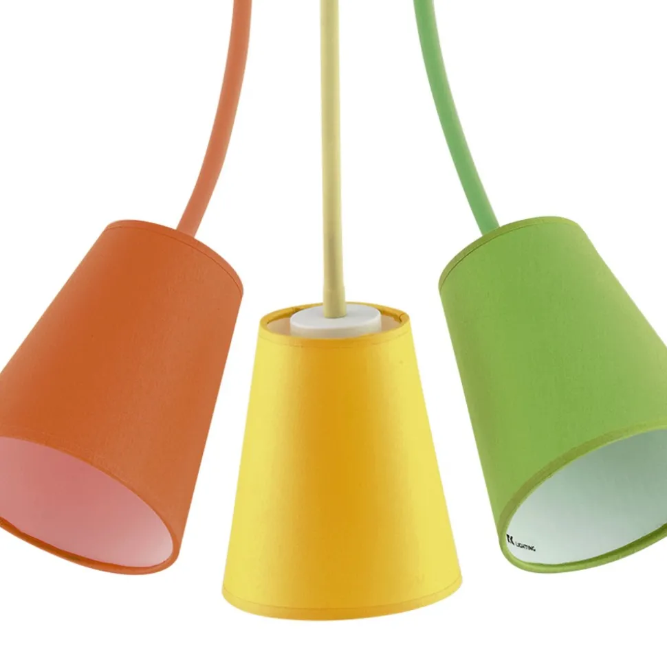 Lampa Sufitowa WIRE Wielokolorowy Abażury 3xE27