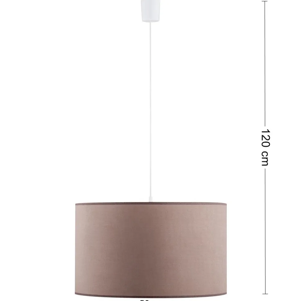 Lampa Wiszaca RONDO Cappuccino Abażur 3xE27 50cm