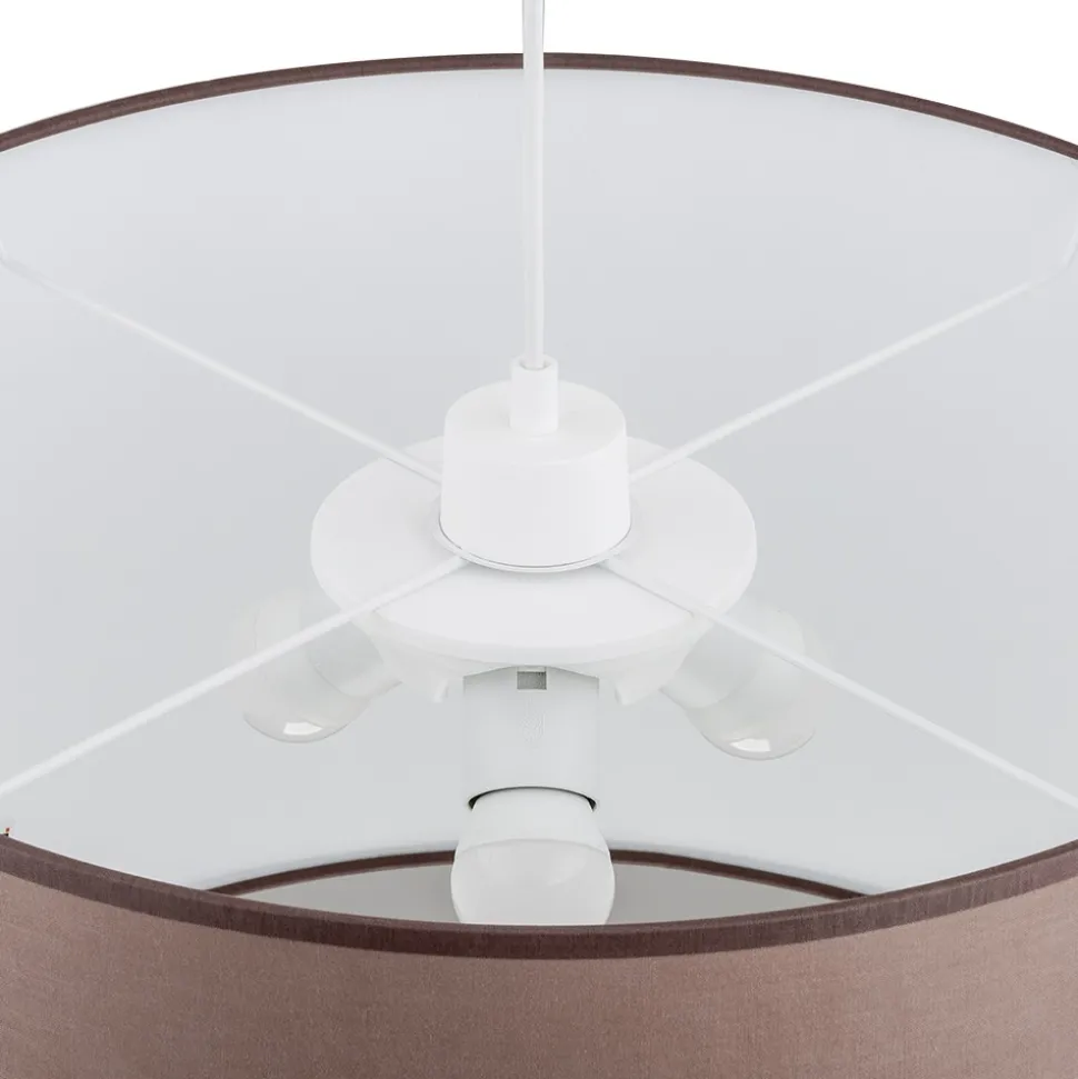 Lampa Wiszaca RONDO Cappuccino Abażur 3xE27 50cm