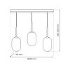 Lampa Wisząca ALIAS Czarny Szklane Klosze 3xE14
