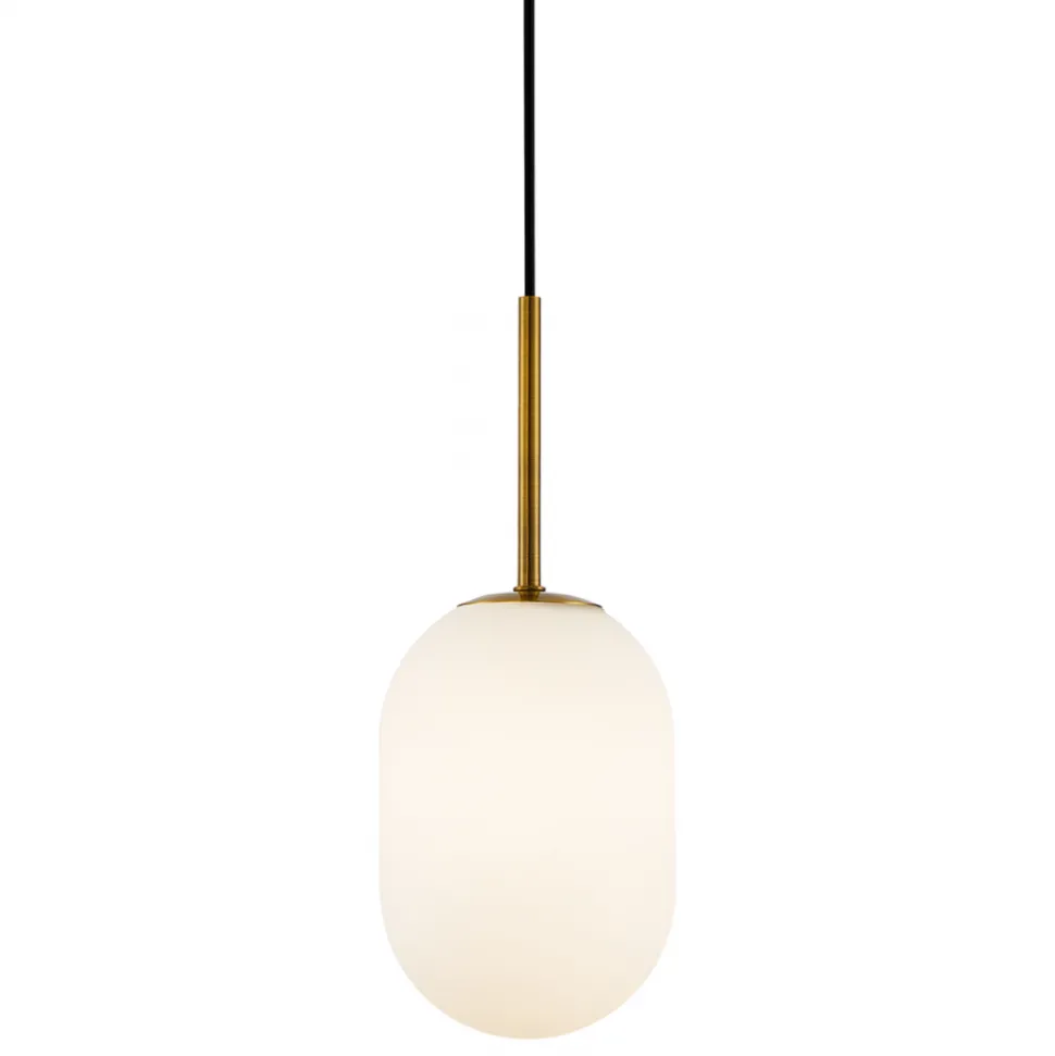 Lampa Wisząca ALIAS Złoty Szklany Klosz 1xE14 12cm