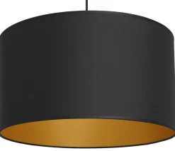 Lampa Wisząca ARDEN Czarny Złoty Abażur 1xE27 40cm