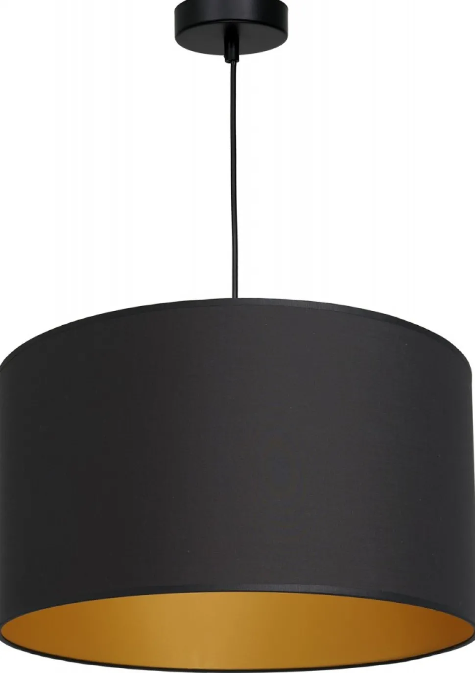 Lampa Wisząca ARDEN Czarny Złoty Abażur 1xE27 40cm