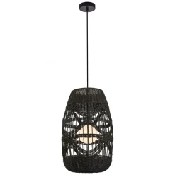 Lampa Wisząca ARONA Abażur Czarny 1xG9 25cm