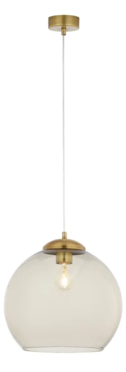 Lampa Wisząca ASTI Patyna Szary Szklany Klosz 1xE27 29 cm