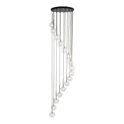 Lampa wisząca AURORA czarna 16xG9