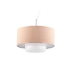 Lampa Wisząca AVEO Brązowy Bialy Abażur Szklany Klosz 1xE27 35 cm