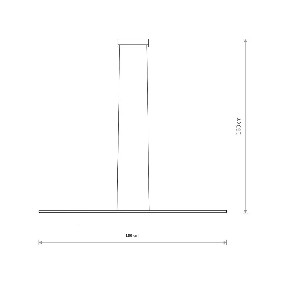 Lampa Wisząca BAR Czarny 27W LED 3000K 180cm