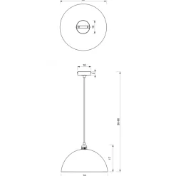 Lampa Wisząca BETA Biały Złoty Metalowy Klosz 1xE27 35cm